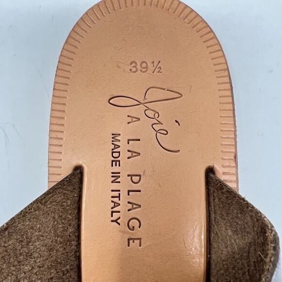 Joie A La Plage San Remo Cris Cross Silver Slide Size 39.5 US 9 - Picture 8 of 9